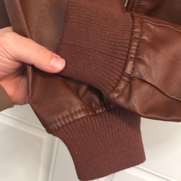 Ci Sono by Cavalini Vegan Leather Fur lined Zippered Jacket medium - Picture 7 of 9